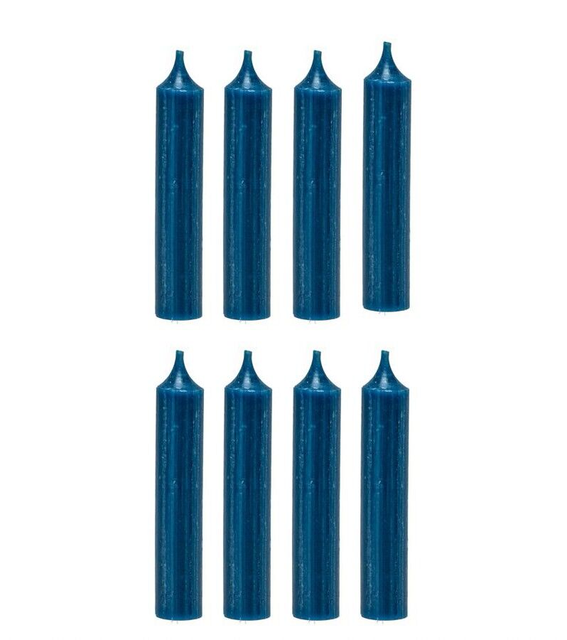 Candele per la cena di alta qualità Cactula in blu scuro 8 pezzi 2,1 x 12 cm