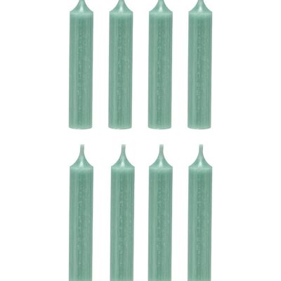 Velas de cena cortas de alta calidad Cactula en Jade Gree 8 PCS 2.1 x 12 cm