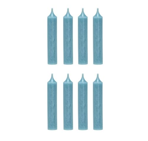 Cactula high quality short dinner candles in Light Blue 2,1 x 12 cm 8 pcs