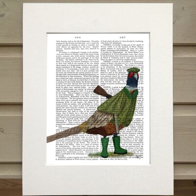 Pheasant shooting party 2, Bird book art print