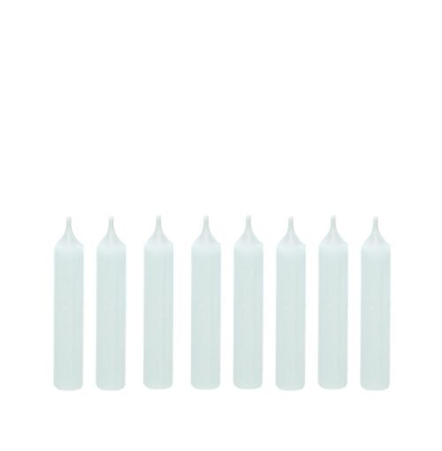 Cactula high quality short dinner candles in white 8 pcs 2.1 x 12 cm