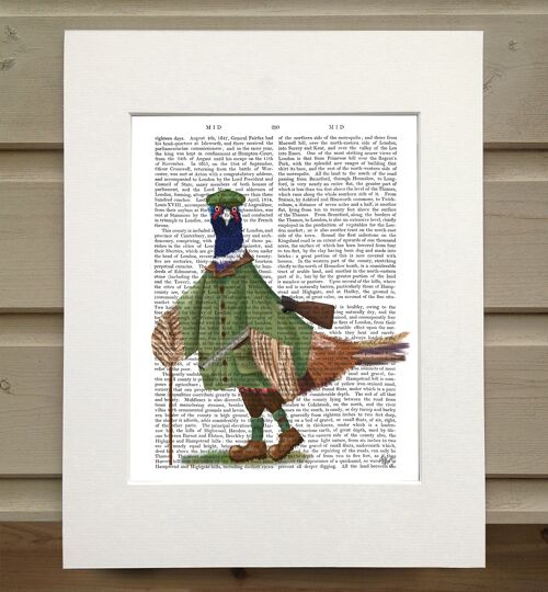 Pheasant shooting party 6, Bird book art print