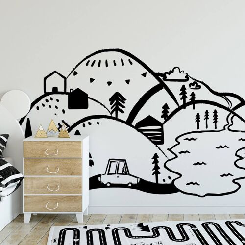 Wall Sticker | Mountains Black