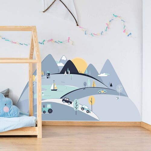 Wall Sticker | Mountains Blue