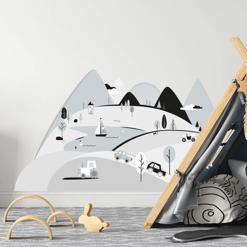 Wall Sticker | Mountains Grey