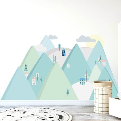 Wall Sticker | Mountains Mint