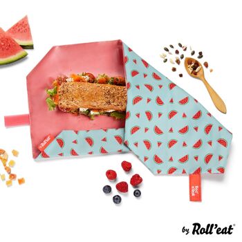 Envoltura de sándwich réutilisable Boc'n'Roll Fruits Pack 2