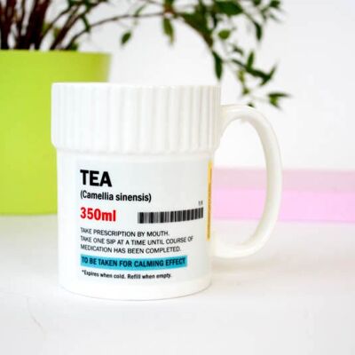 Pill pot mug Tea