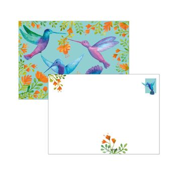 Carte postale colibri, couleur, A6, VE 6 2