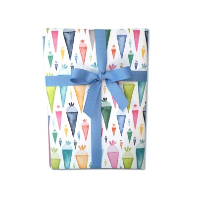 Wrapping paper, sugar bags, school enrollment, colored, sheet 50 x 70 cm, pack of 10