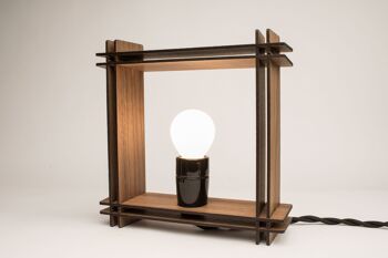 #LAMP No. 1 carré noyer – Lampe de table minimaliste dimmable - Cadeau de Noël 1