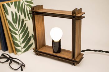 #LAMP No. 1 carré noyer – Lampe de table minimaliste dimmable - Cadeau de Noël 5