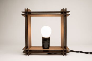 #LAMP No. 1 carré noyer – Lampe de table minimaliste dimmable - Cadeau de Noël 6