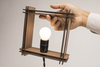 #LAMP No. 1 carré noyer – Lampe de table minimaliste dimmable - Cadeau de Noël 7