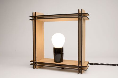 #LAMP No. 1 square beech – Minimalistic dimmable table lamp - Christmas gift