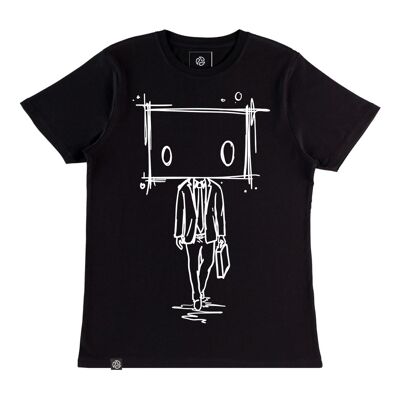 Boxman Camiseta negra de bambú y algodón orgánico