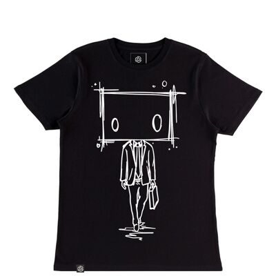 Boxman T-Shirt aus schwarzem Bambus und Bio-Baumwolle