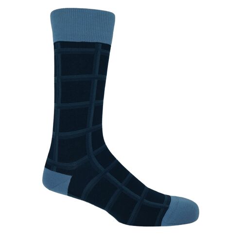 Check Men's Socks - Navy
