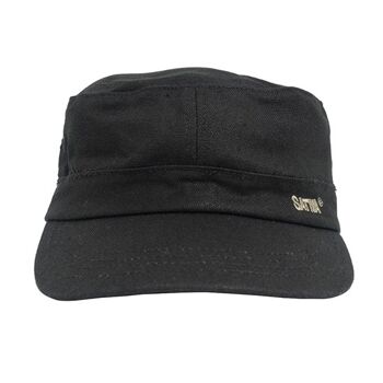 Chapeau militaire en chanvre sativa avec strapback - noir 2