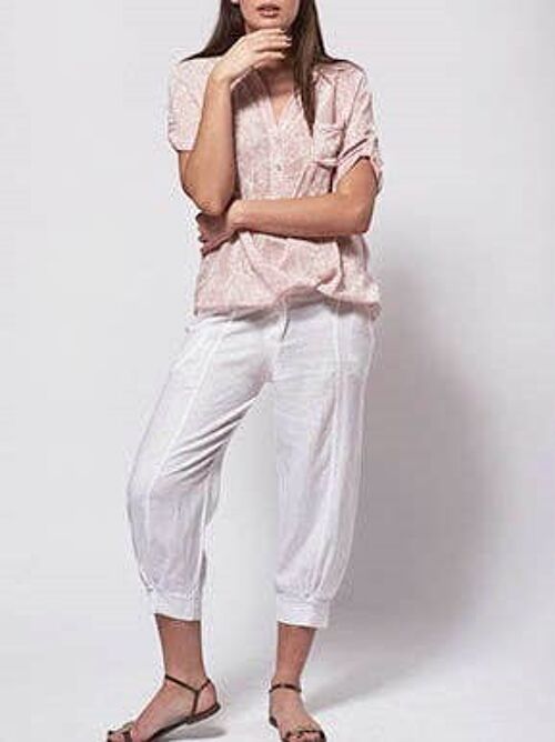 Linen Crop Trousers 1822PL