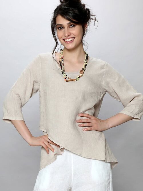 Lovely Layered Linen Top 3469