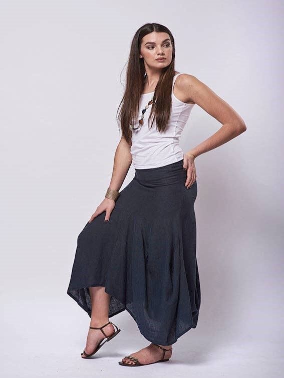 Buy wholesale Luca Vanucci Linen Asymmetric Skirt 2028PL