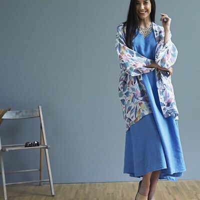 Pretty Pisa Linen Kimono 1655 | Multicolour