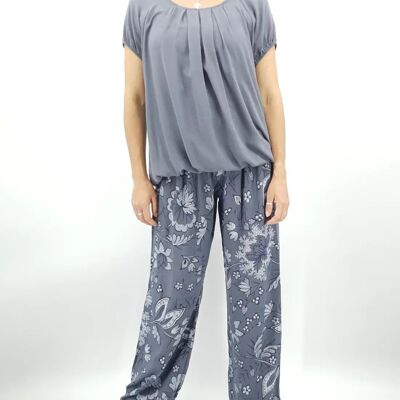 Rosa Fiore Printed Leisure Trouser 2158FL | Grey