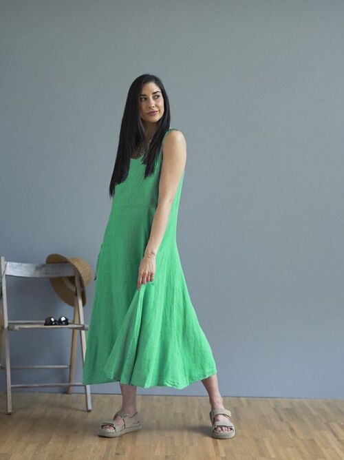 Stunning Linen Maxi Dress 3253 | Apple