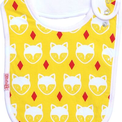 Eating bib 'Yellow fox' - baby bib