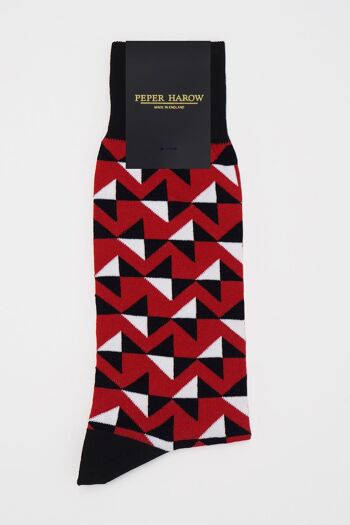 Chaussettes homme Triangle - Rouge 3