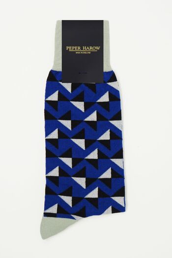 Chaussettes Homme Triangle - Bleu Royal 3