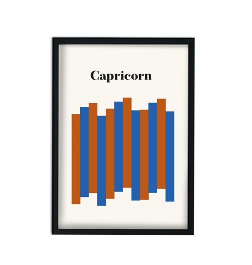 Capricorn Zodiac Star Sign Giclée retro Art Print