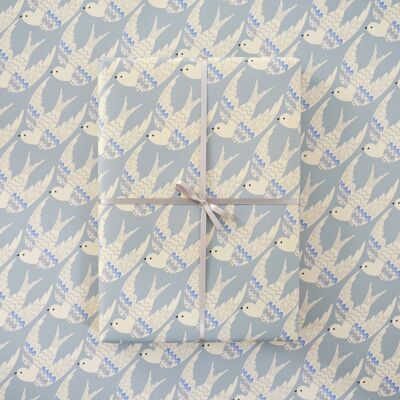 Birds in Blue Wrapping paper