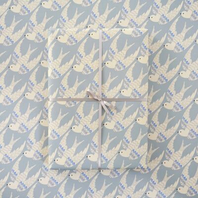 Birds in Blue Wrapping paper