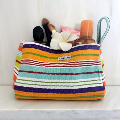 handwoven cosmetic bag LINEAS FELIZES from Guatemala