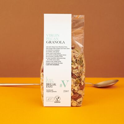 #V 250g Granola di noci pecan vergine al 100%.