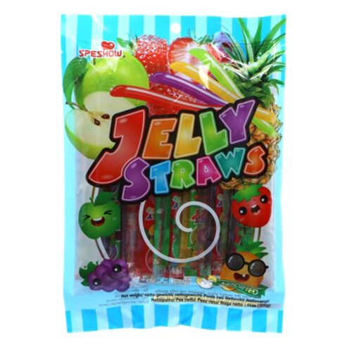 Gelées en pailles JELLY STRAWS - assortiments saveur fruits 300G (SPESHOW)