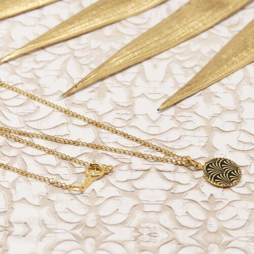 Collier gold-filled motif résine