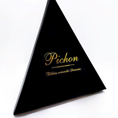 Triangolo di cioccolato bianco Vanilla Caviar (packaging nero opaco)