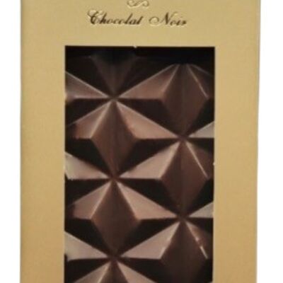 Tablette Chocolat Noir BIO 66% cacao (emballage noir mat)