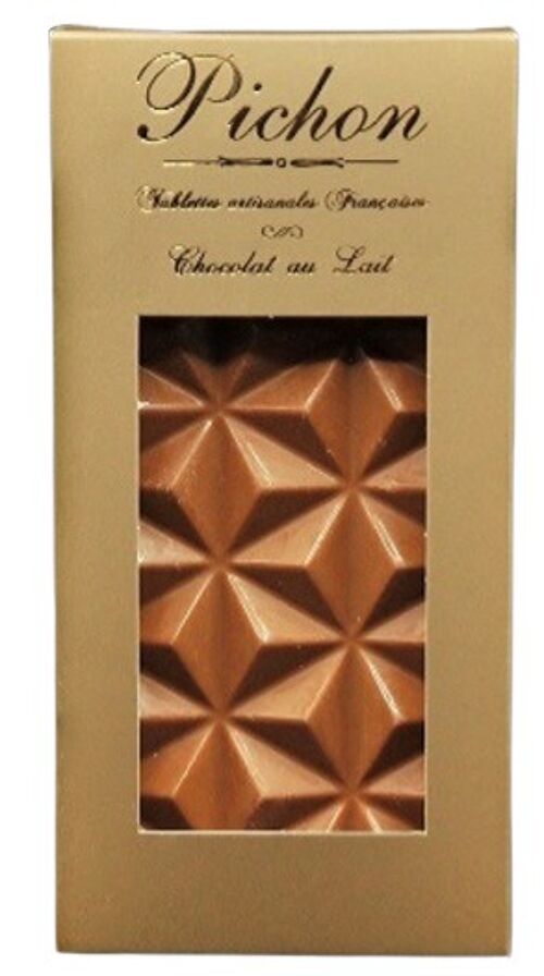 Tablette Chocolat Lait BIO (emballage noir mat)