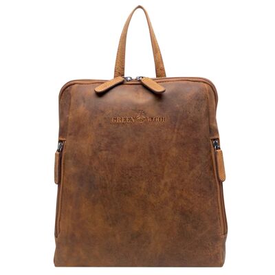 Anna Vintage Leather Backpack Women's Small Backpack Leather Daypack - Camel