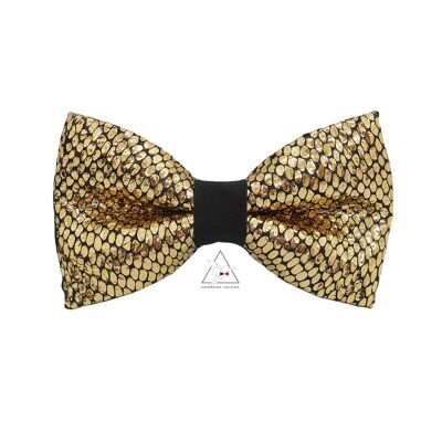 Golden bow tie for the holidays - Men and women