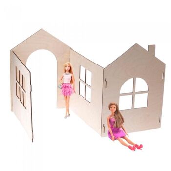 Maison de poupée en bois pour grandes poupées, modul set 2
