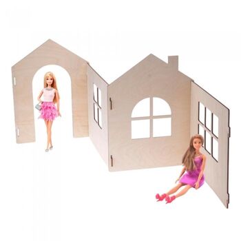 Maison de poupée en bois pour grandes poupées, modul set 3