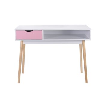 Bureau ou table de bureau ONEPINK avec tiroirs et organisateur pour étude intensive par Thinia Home 1