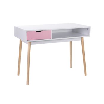 Bureau ou table de bureau ONEPINK avec tiroirs et organisateur pour étude intensive par Thinia Home 2