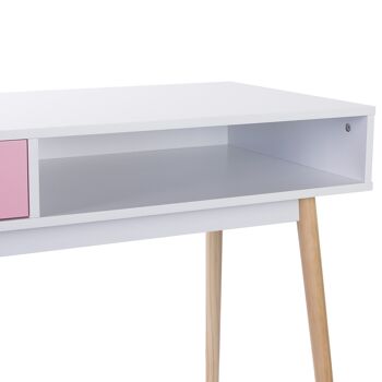 Bureau ou table de bureau ONEPINK avec tiroirs et organisateur pour étude intensive par Thinia Home 3