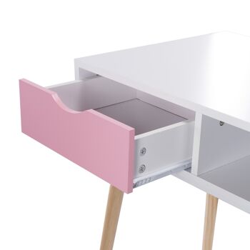 Bureau ou table de bureau ONEPINK avec tiroirs et organisateur pour étude intensive par Thinia Home 5